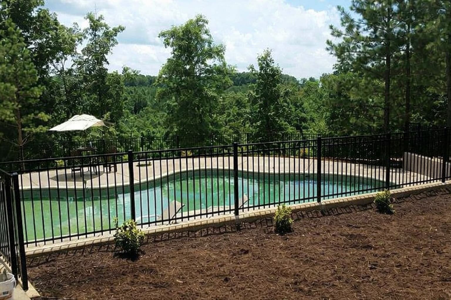 Black Aluminum Pool Safety Fence Backyard