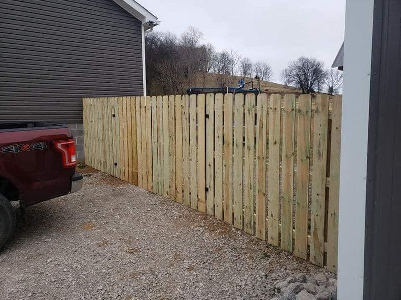 Wood Privacy Driveway